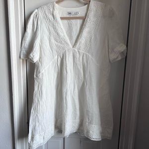Zara Linen Blend Mini Dress